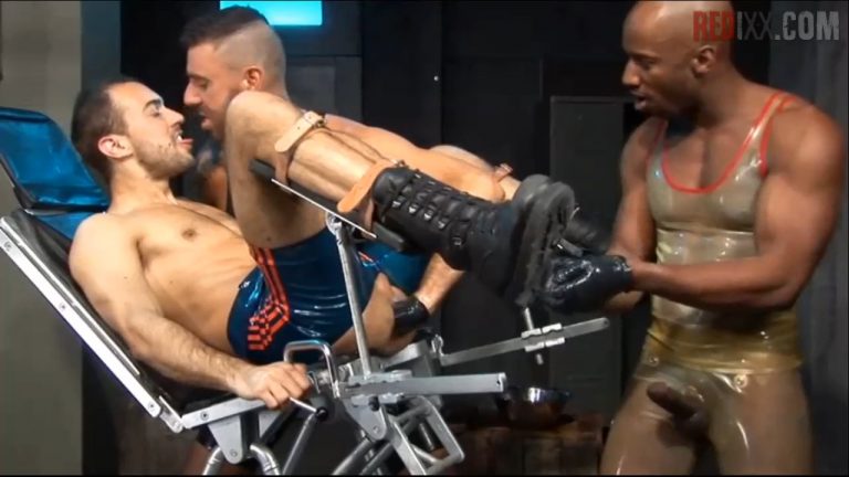 Rubber Studs Piss & Fist Threesome