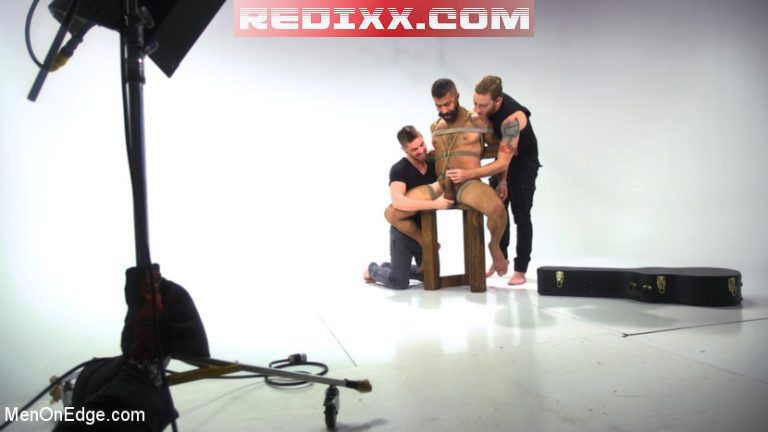 Men On Edge: Adam Ramzi Edged By Sebastian Keys and Lukas Tyler