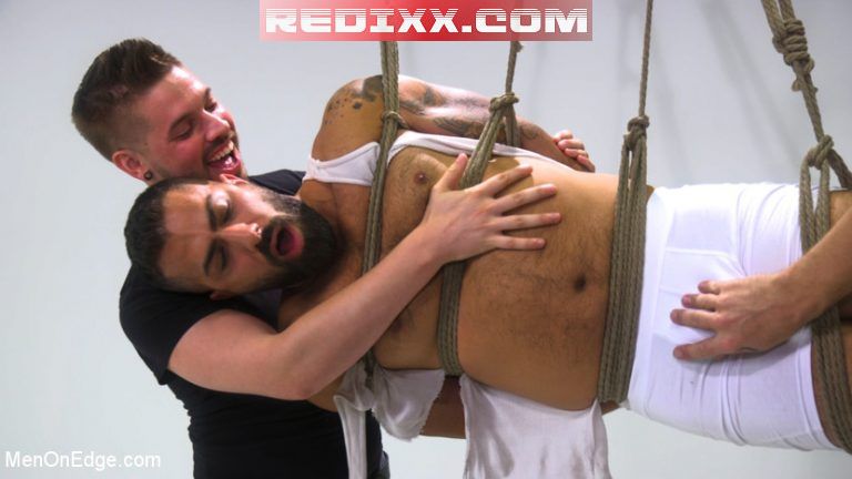 Men On Edge: Adam Ramzi Edged By Sebastian Keys and Lukas Tyler