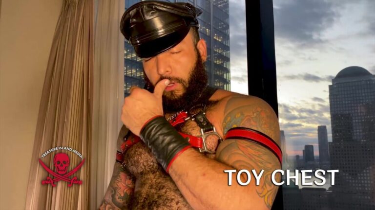 Julian Torres - Big Dildo Solo in Leather