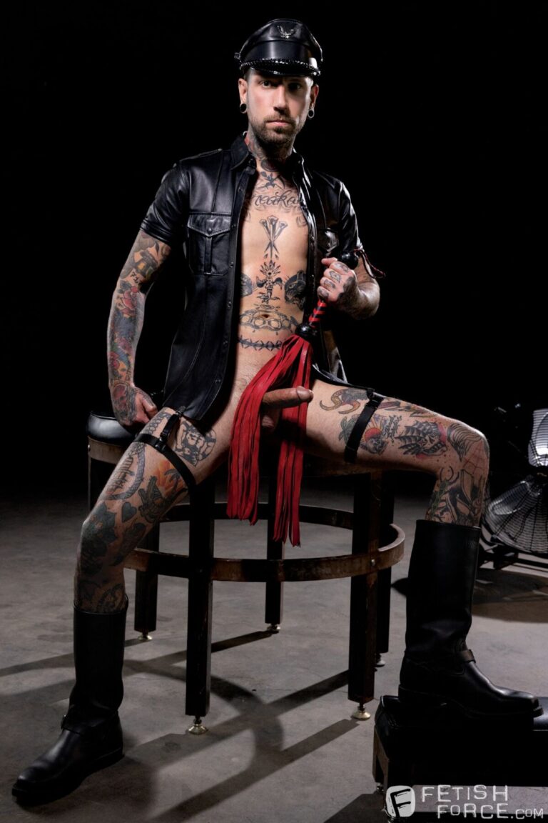 Leather Fetishists Ty, Johnny, and Ryan Sebastian Have Raw Sex