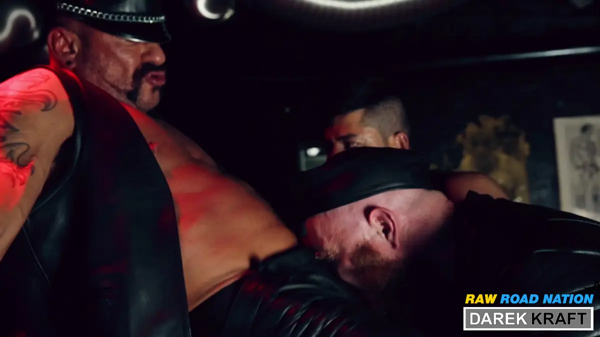 Three Leather Men In A Dungeon - This Is Leathergeddon 3