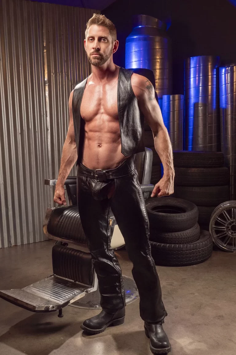Derek Kage Bound and Shaved by Leather Clad Johnny Ford 15