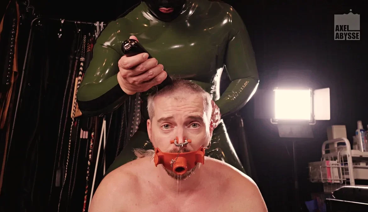 Axel Abysse as Pig Slave for LatexPsycho and Master Sim Gay Fisting & BDSM Axel Abysse as Pig Slave for LatexPsycho and Master Sim 25